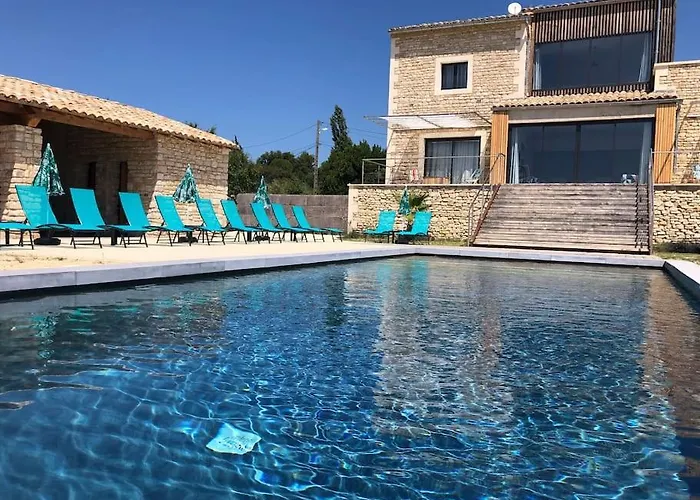 Mas Piralet Ardeche En Pierre Piscine 6*12 Pool House Equipe Le Garn